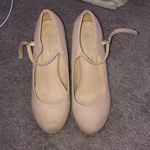 Taupe Suede Wedge Pumps